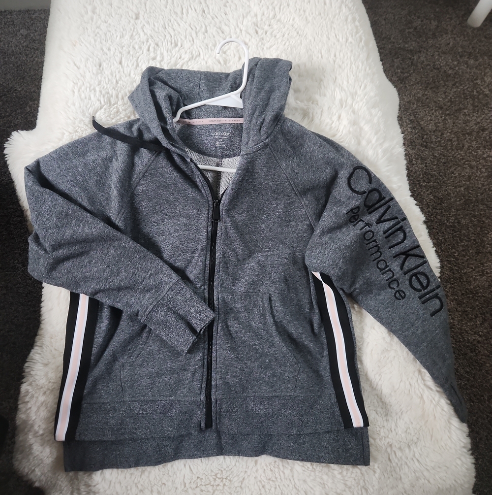 Calvin Klein Stripe Hoodie Full Zip